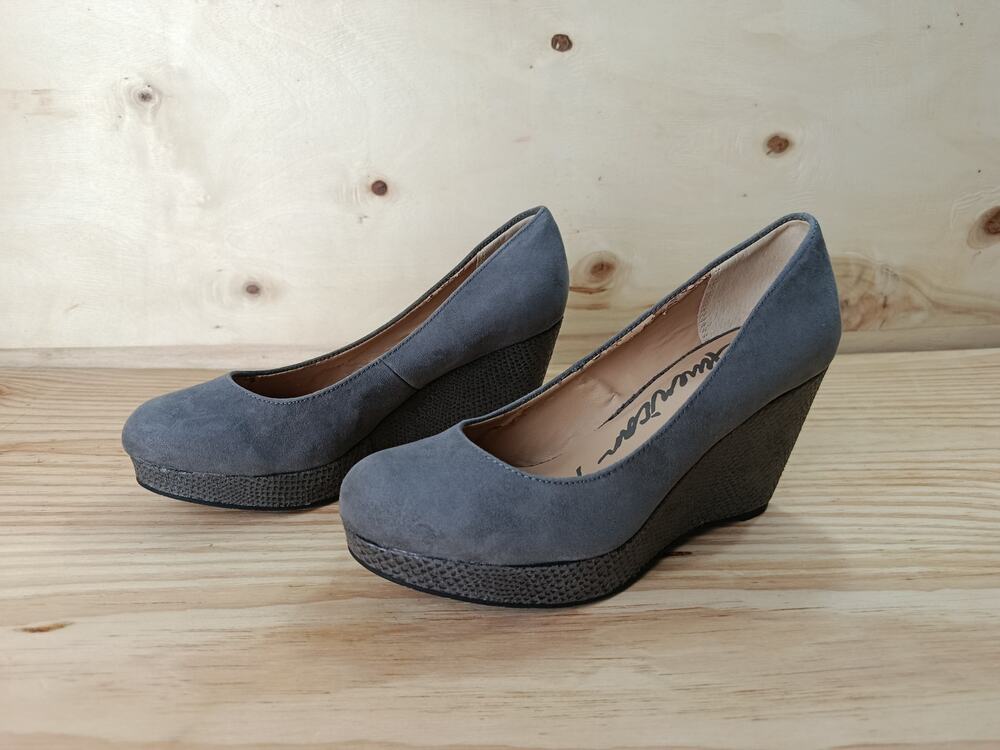 American Rag Cie Women's Grey Heels Shoes Upper Textile Heel 3.5" Size 5.5
